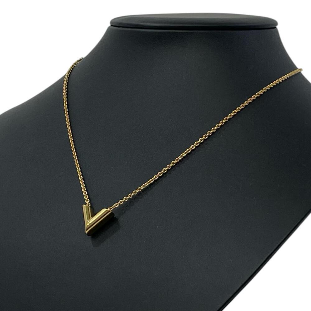 LOUIS VUITTON Essential V Necklace Gold